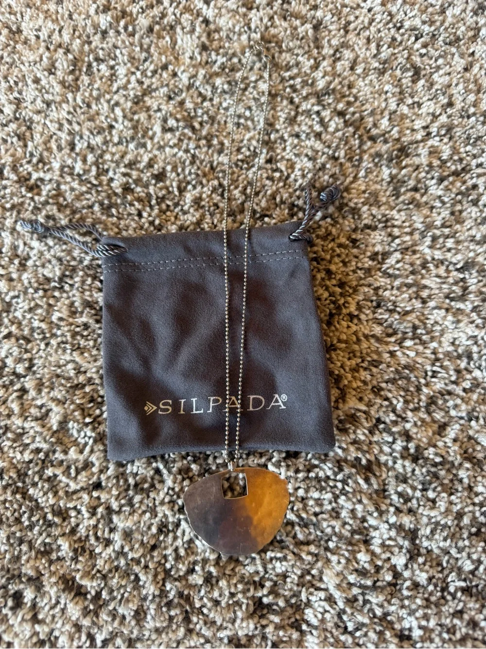 Silpada Copper and Black Patina Pendant Necklace